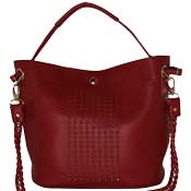 Large Studded Handbag Red